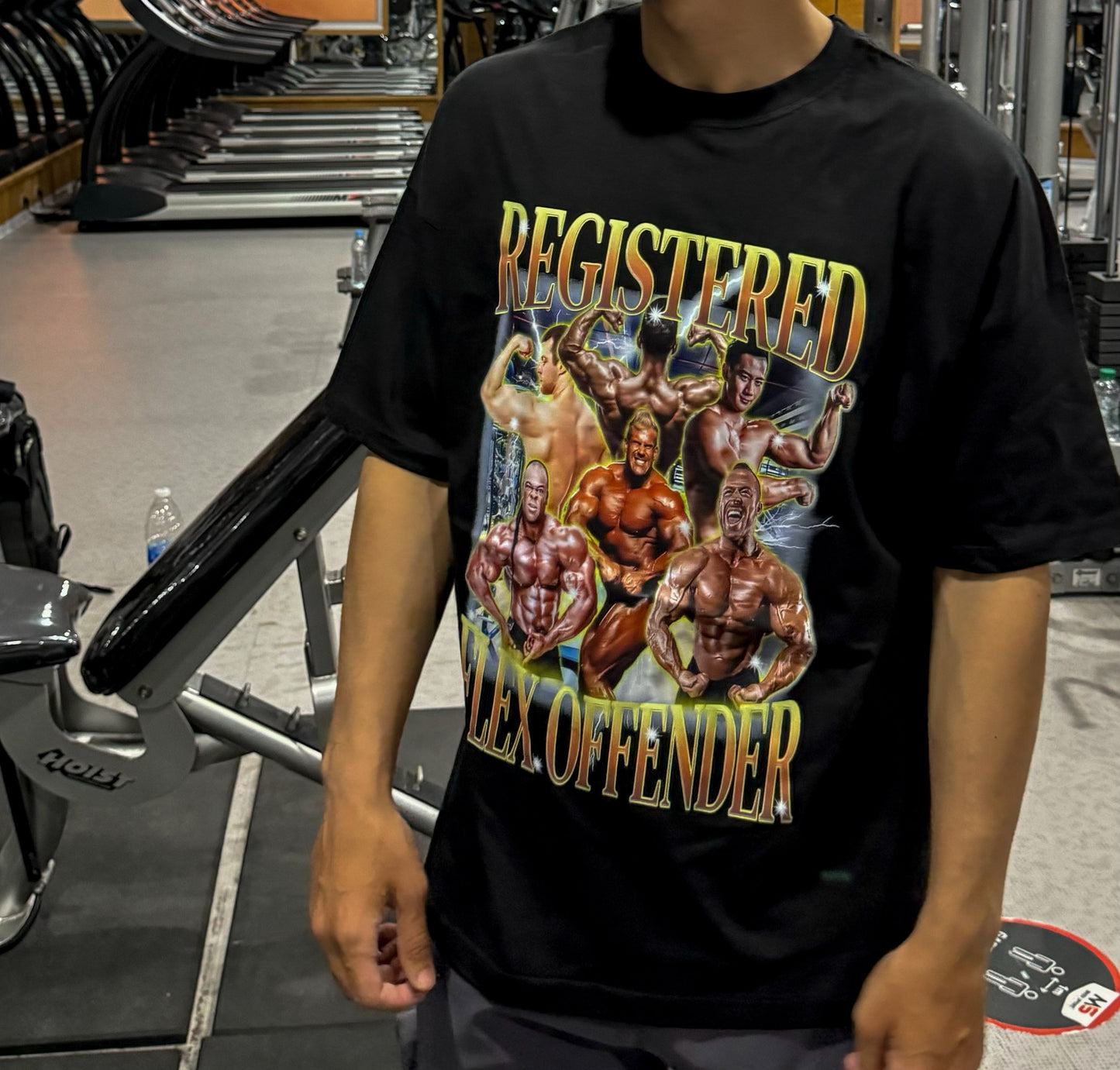 "Registered Flex Offender" Bodybuilder Graphic T-Shirt