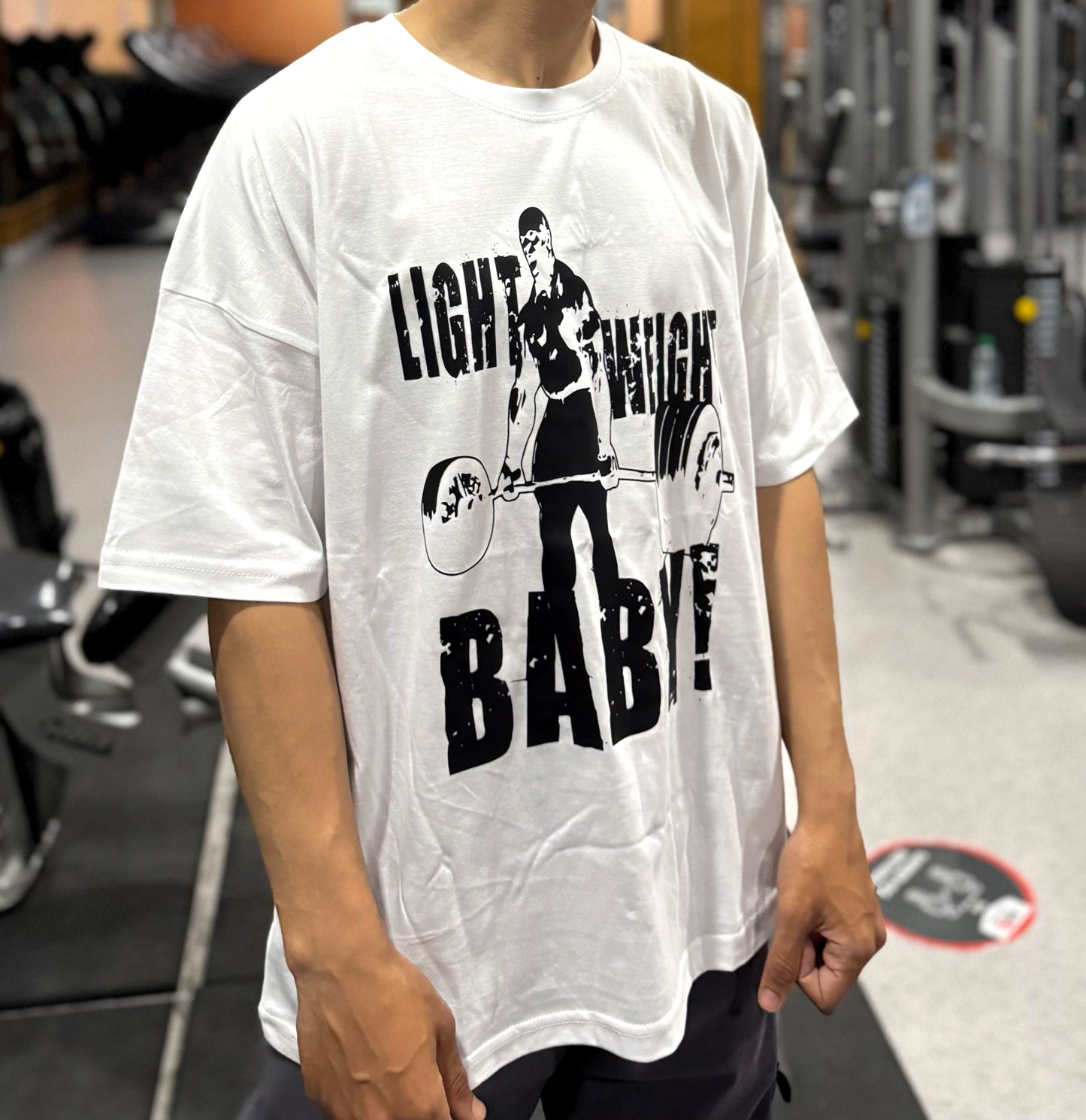 Light Weight Baby!" Motivational Bodybuilding Gym T-Shirt