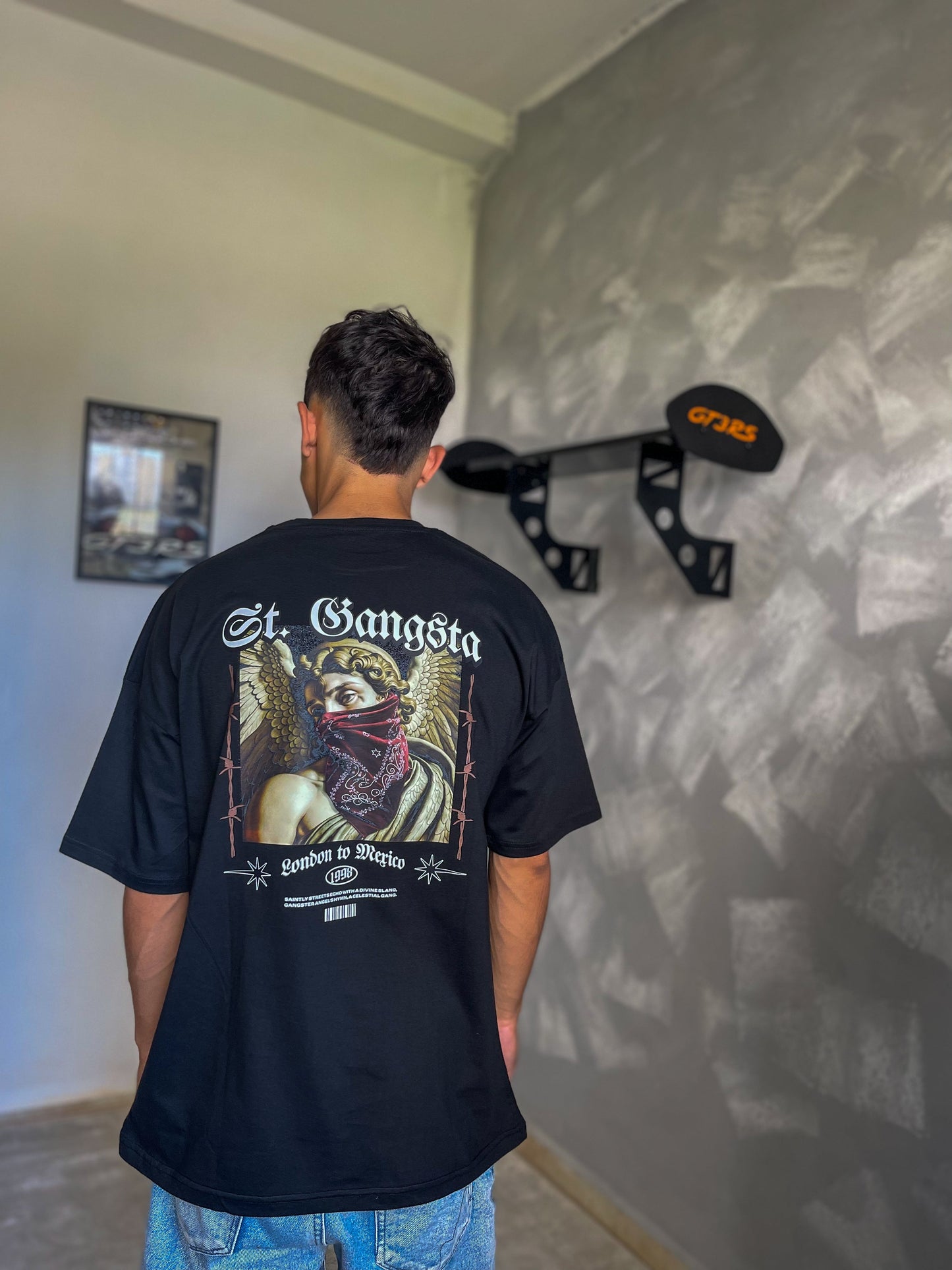 St. Gangsta Tee – Divine Rebellion Streetwear