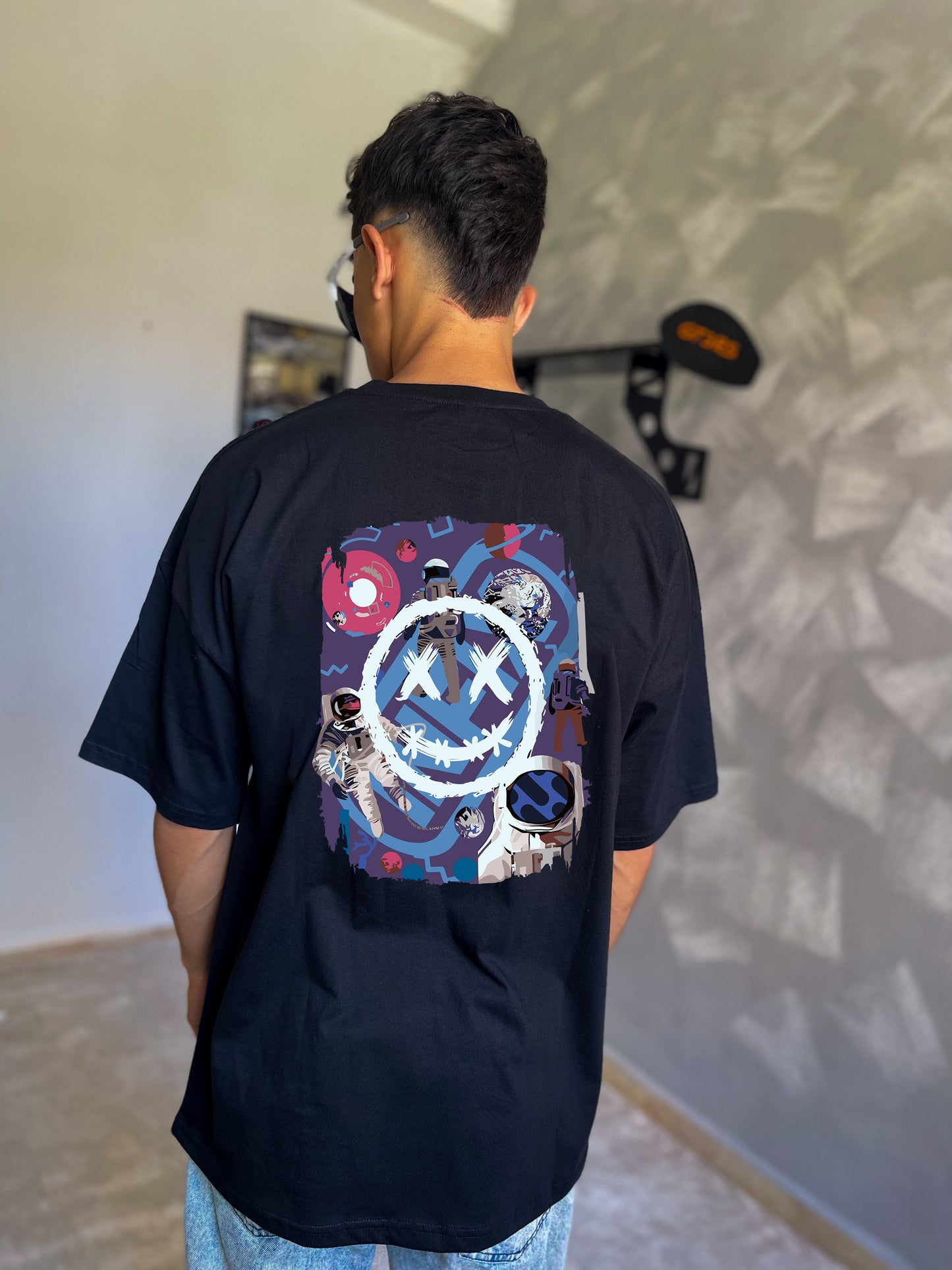 Astronaut Vibes Graphic Tee - Cosmic White Edition