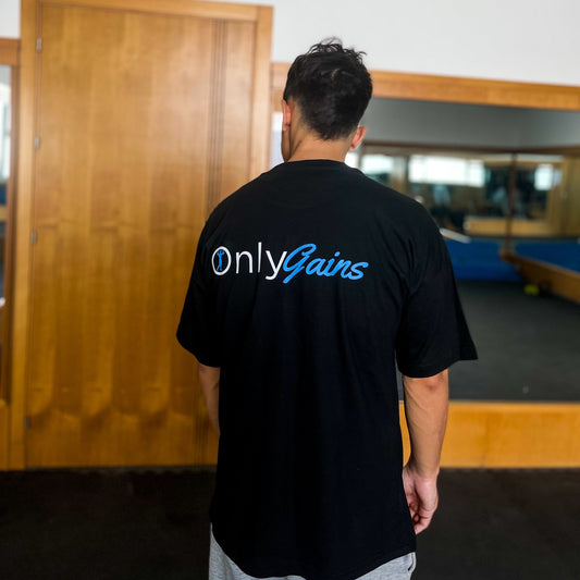 ONLY GAINS Gym Tee - Commit to Progress