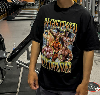 "Registered Flex Offender" Bodybuilder Graphic T-Shirt