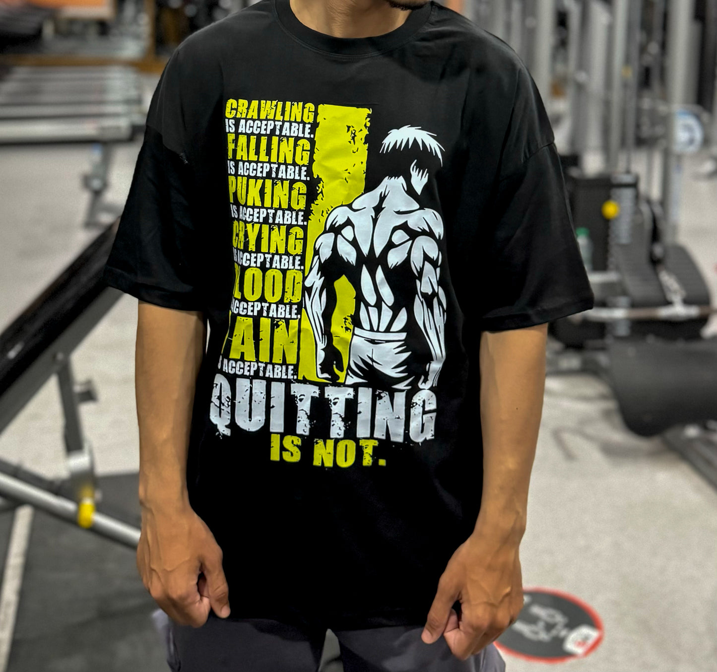 "Quitting Is Not" Motivational Gym T-Shirt