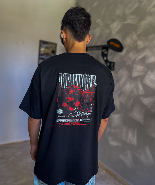 Unbreakable Warrior Graphic Tee - Midnight Black Edition