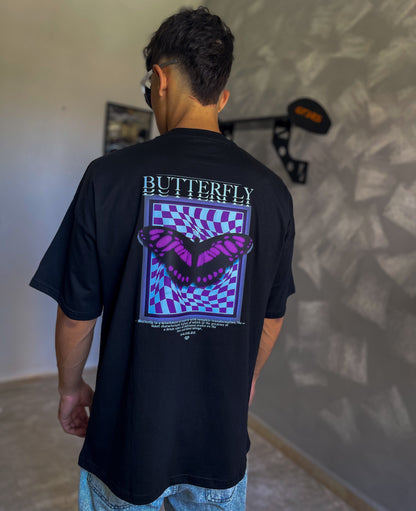 Butterfly Dimensions Graphic Tee - Twilight Black Edition