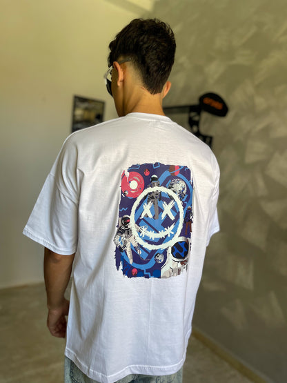 Astronaut Vibes Graphic Tee - Cosmic White Edition