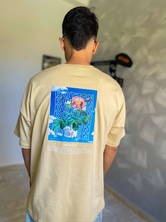 Floral Sky Tee – Rosaceae Typography Design