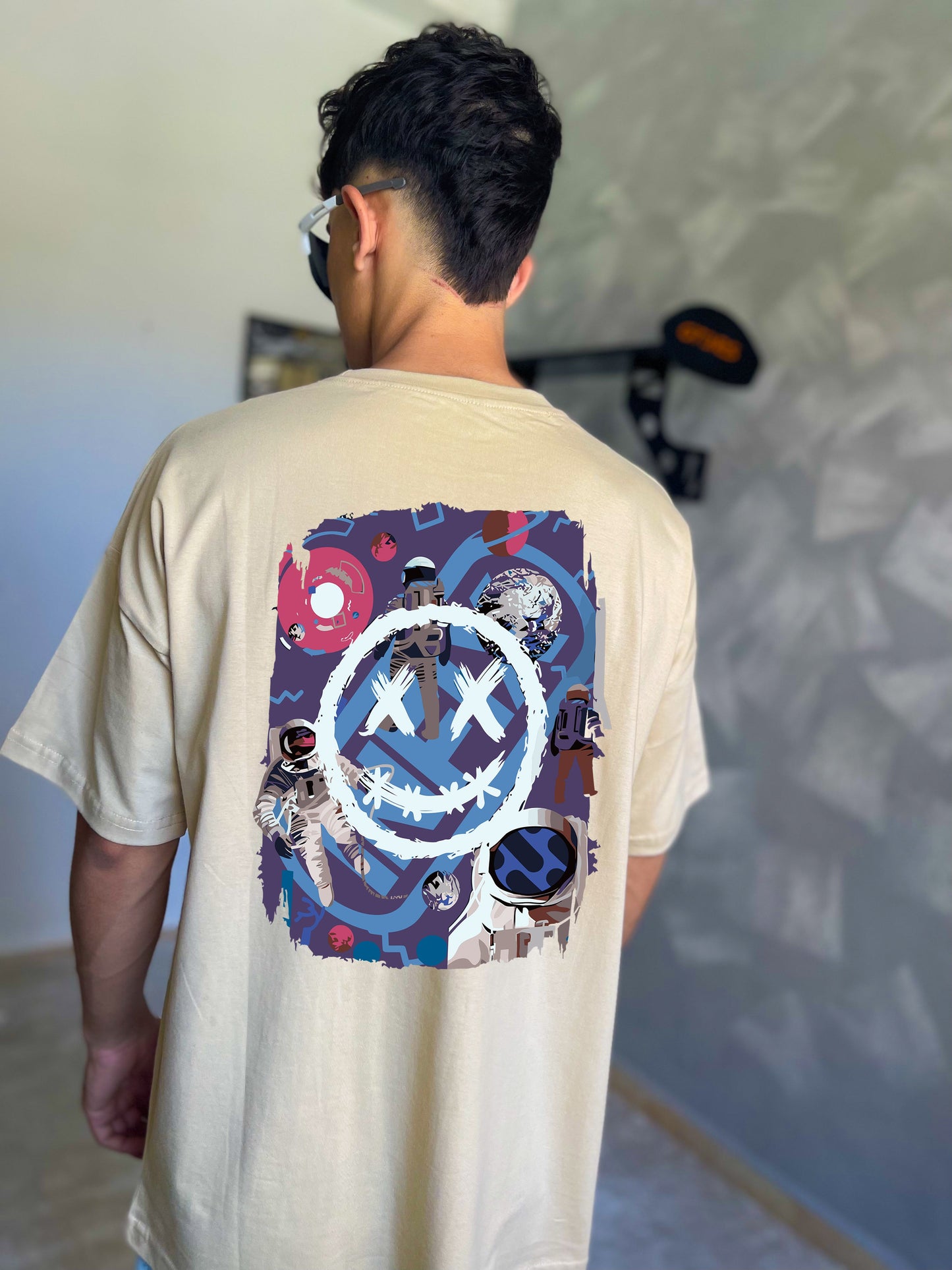 Astronaut Vibes Graphic Tee - Cosmic White Edition