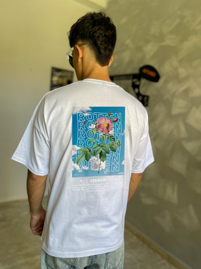 Floral Sky Tee – Rosaceae Typography Design